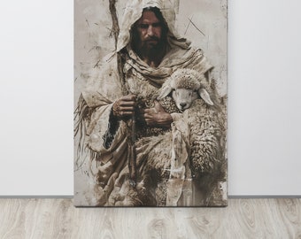 You Are The One - Jesus Holding Lamb Canvas Print - Christian Wall Art - Inspirational Religious Painting