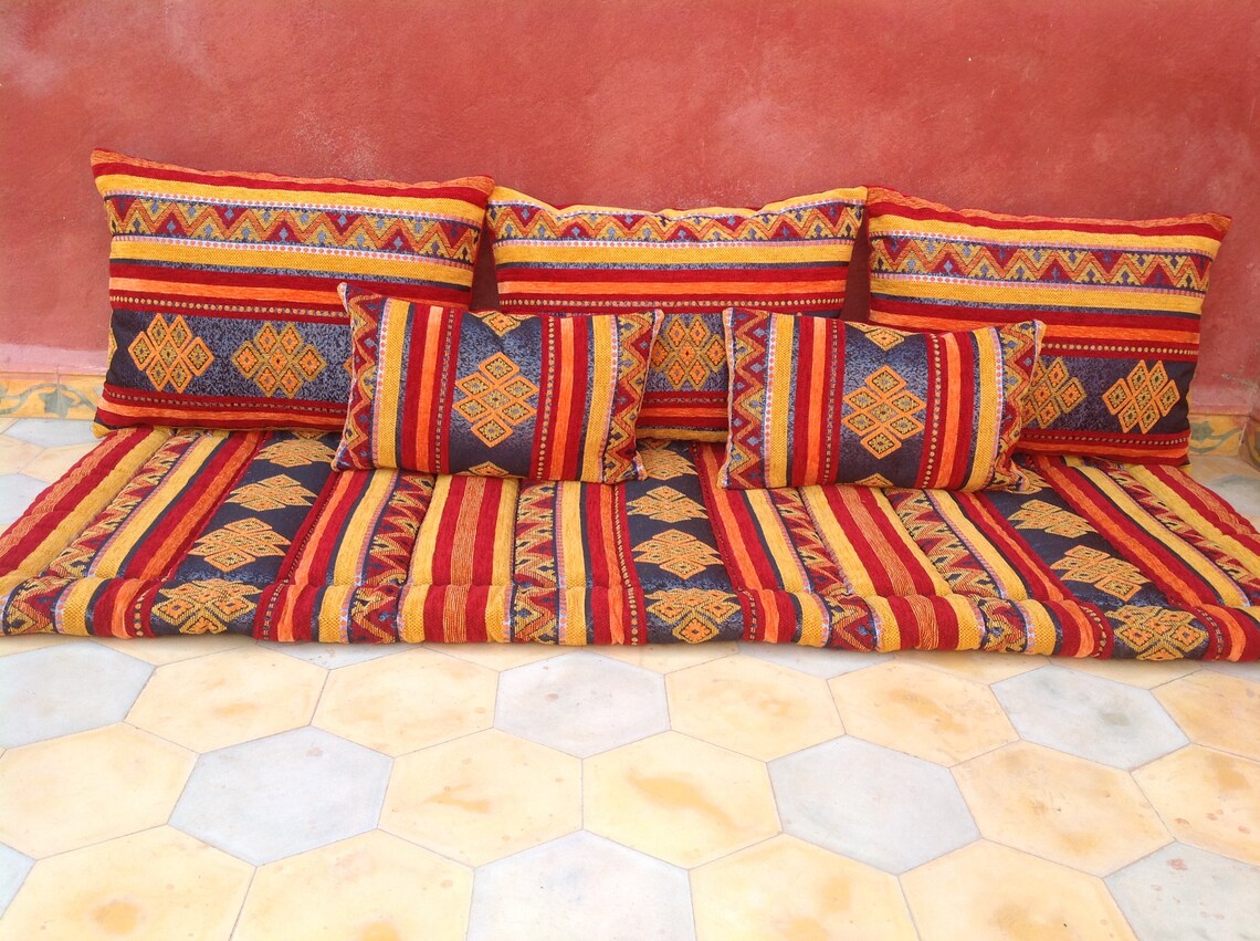 Sofá marroquí asientos marroquíes muebles árabes fundas de Etsy