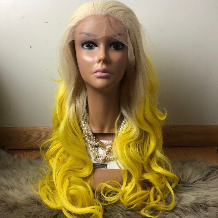 Blonde and top yellow wig