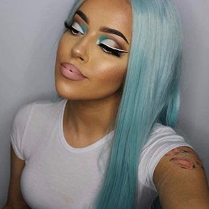 22” Blue sea goddess straight Lace Front Wig *NEW*