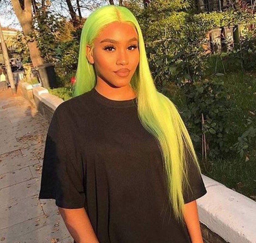 Lace front cheap wigs neon