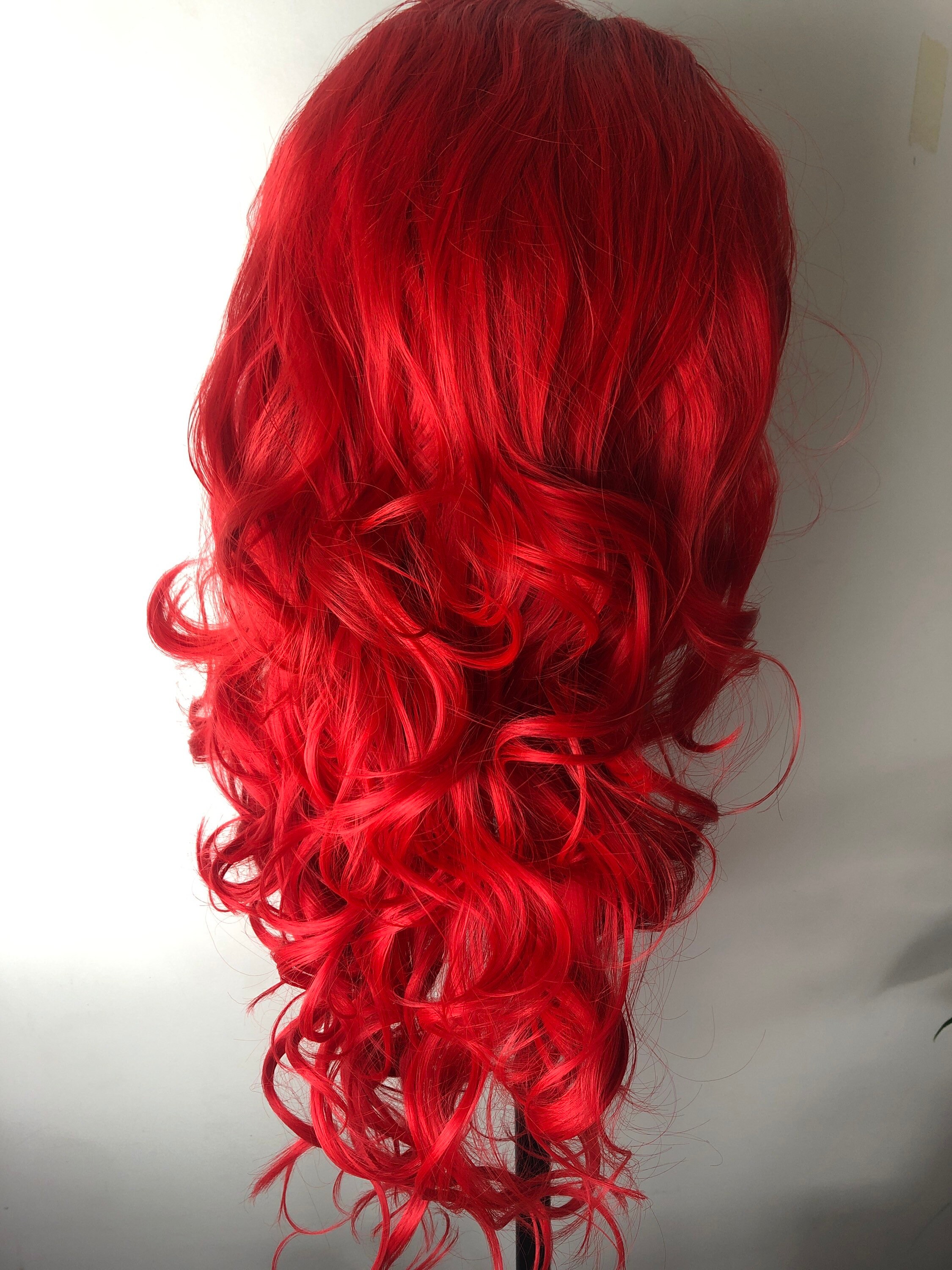 Deluxe Blood Drip Ombre Wig Adult White Red