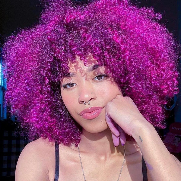 Purple Wig - Etsy