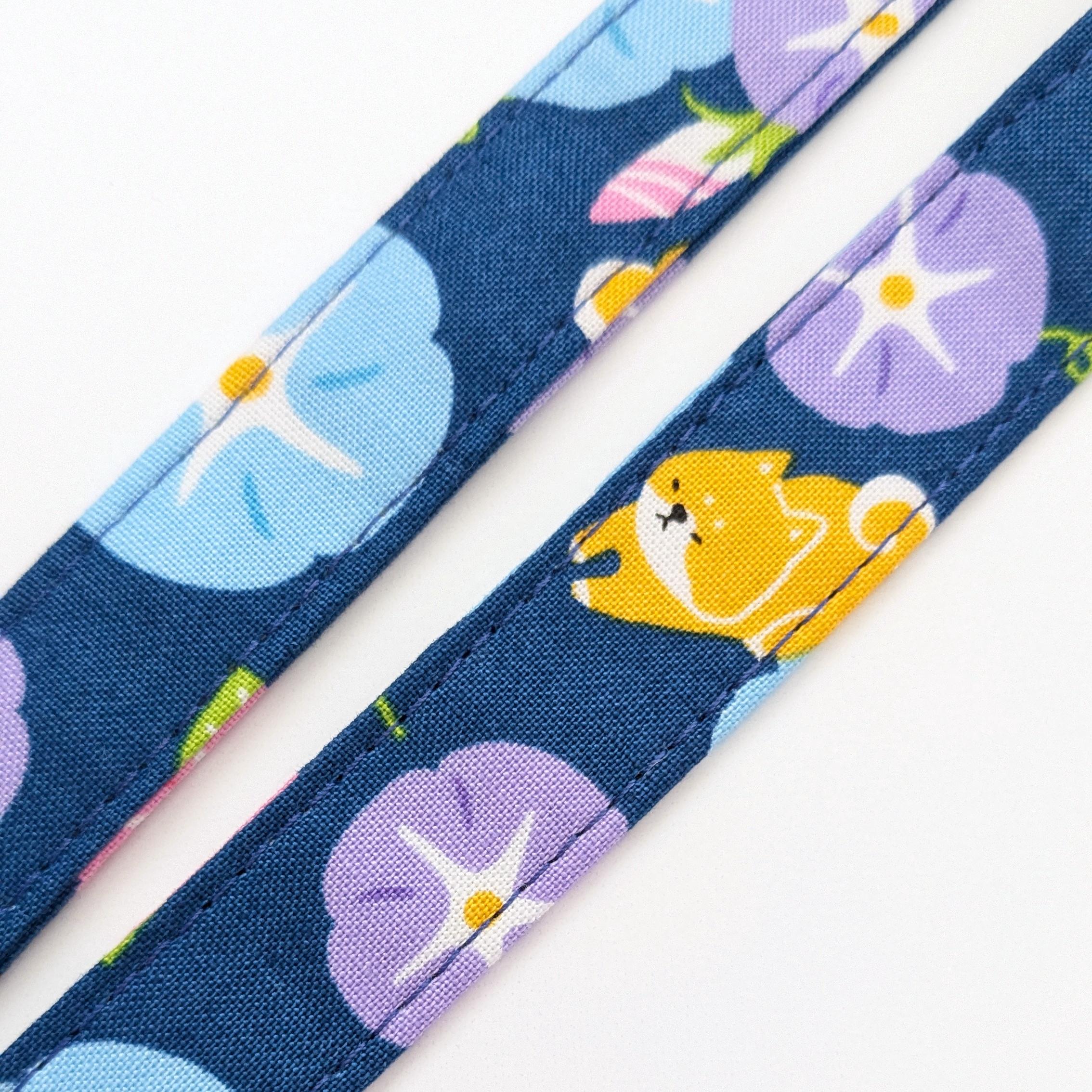 シバイヌストラップ Shiba Inu Lanyard, Japanese Fabric Keychain Neck Strap, Morning