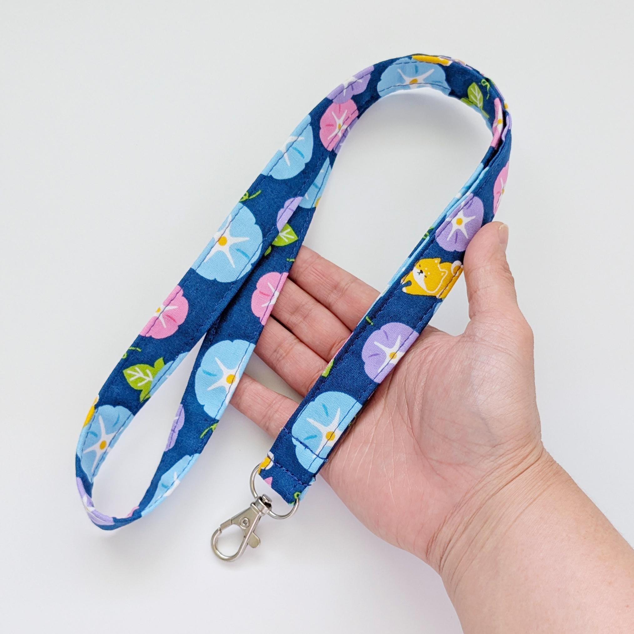 Shiba Inu Lanyard, Japanese Fabric Keychain Neck Strap, Morning