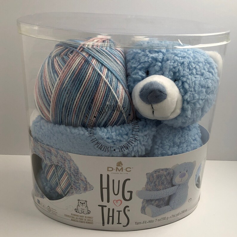 Hug This Baby Blanket Kit Knitting Kit Etsy Canada