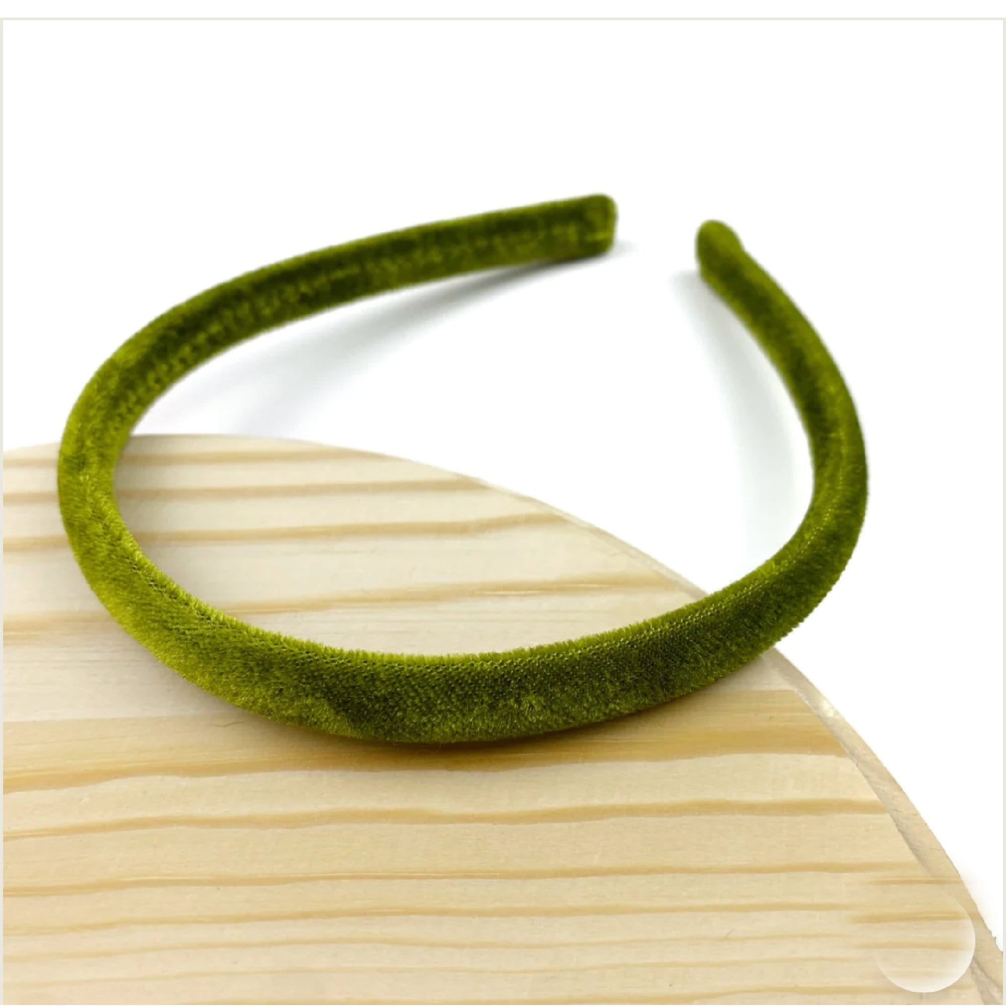 Olive Green Velvet Headband, Green Velvet Headband, Moss Green Velvet