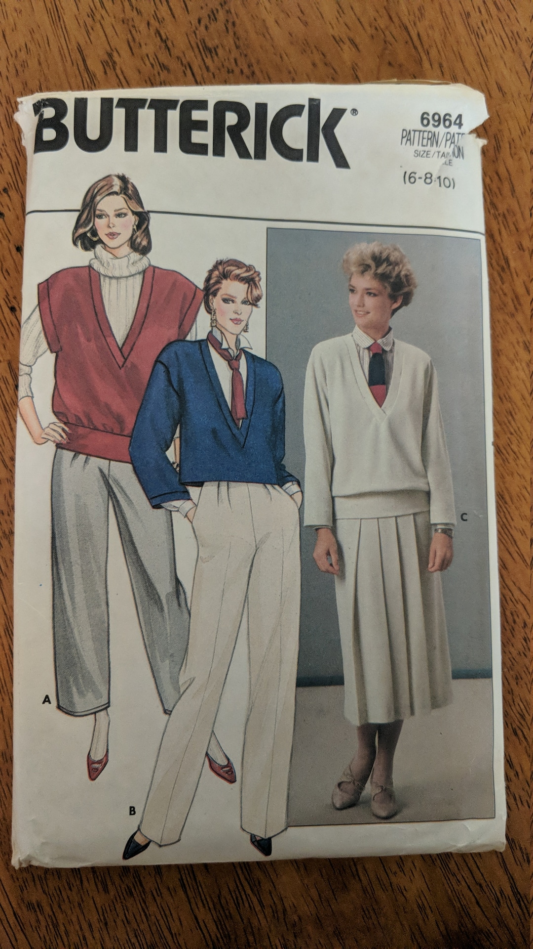 Butterick 6964 Sewing Pattern Vintage Sewing Pattern Misses Jacket Vest ...