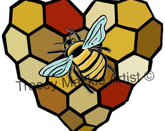 Bee still my heart - PNG File, Sublimination, Transparent, PNG, Bee, Insect, honeycomb, honey, Can be used by small businesses - see terms.