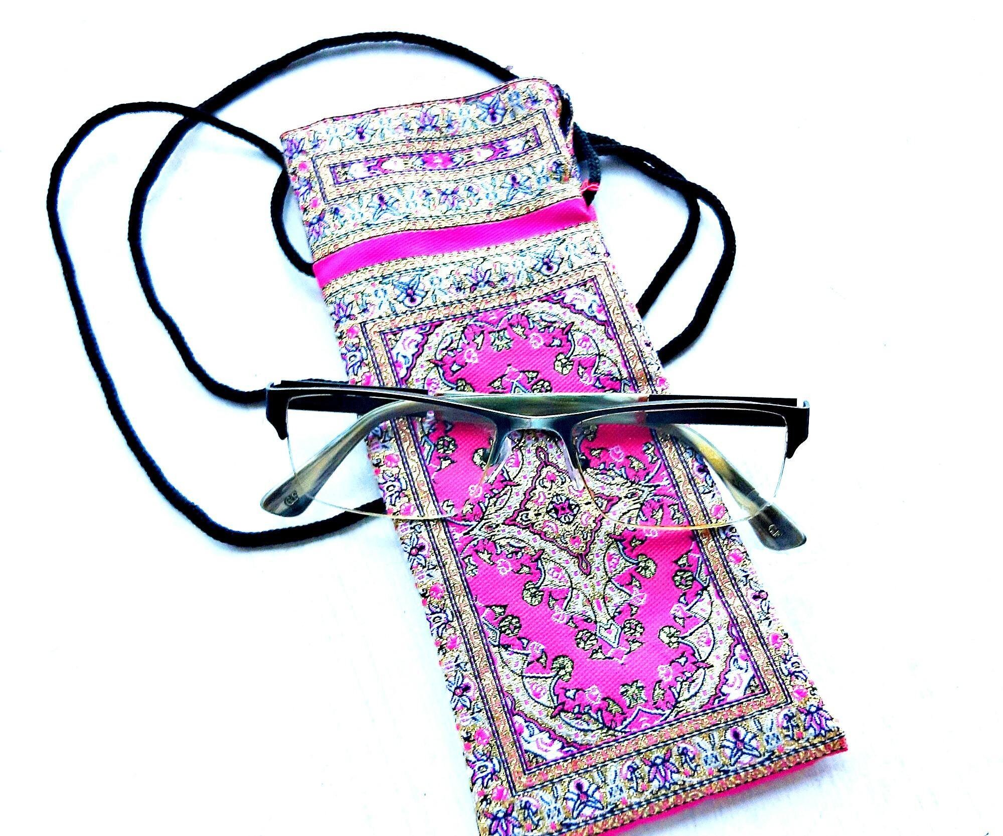 Eyeglass Case Holder Sleeve with Lanyard Neck Hanging Colorful Etsy