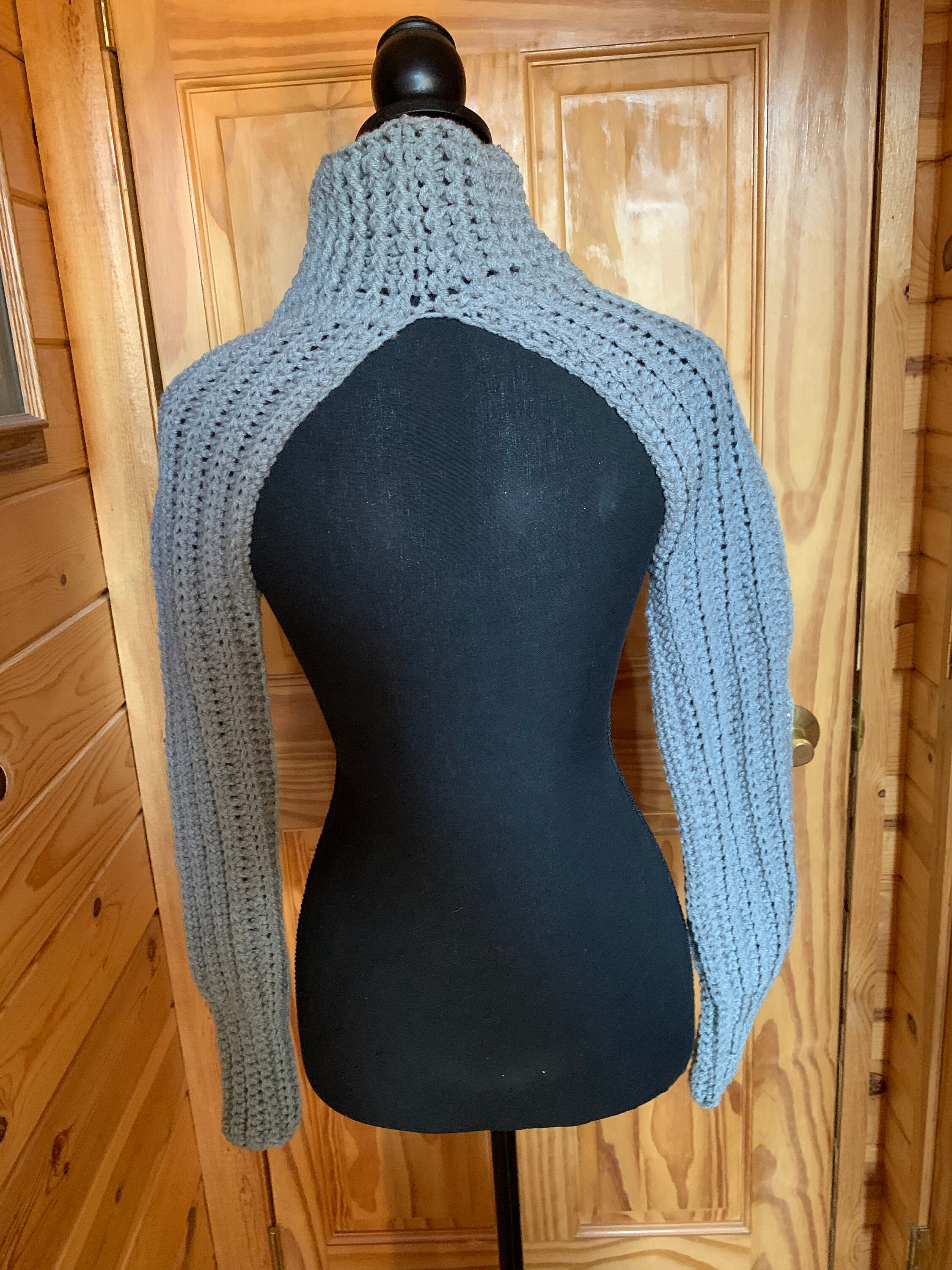Shrug. Arm Warmer. Dusty Blue Crochet Arm Warmer Shrug. Etsy