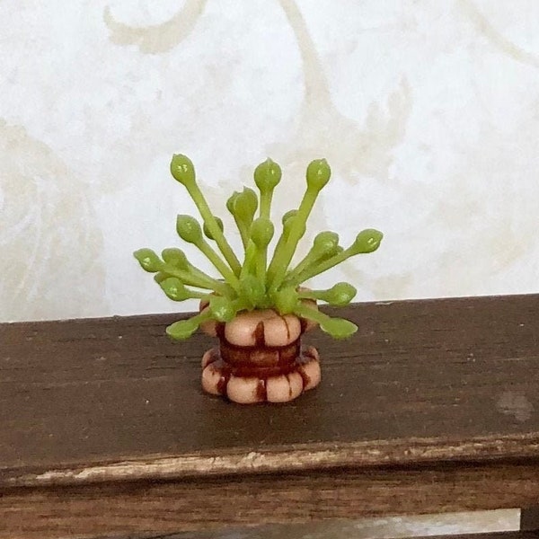 1:12 Scale Dollhouse Greenery, Miniature Plant, Miniature flower arrangement, Potted Plant, Miniature Accessory, Dollhouse Decor