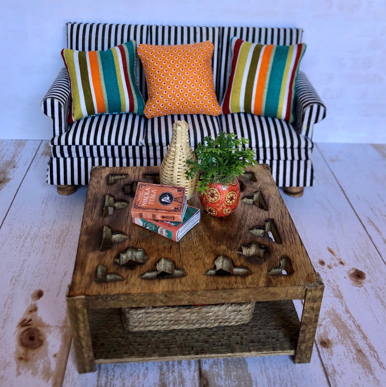 112 Scale Dollhouse Coffee Table Miniature Coffee Table Etsy