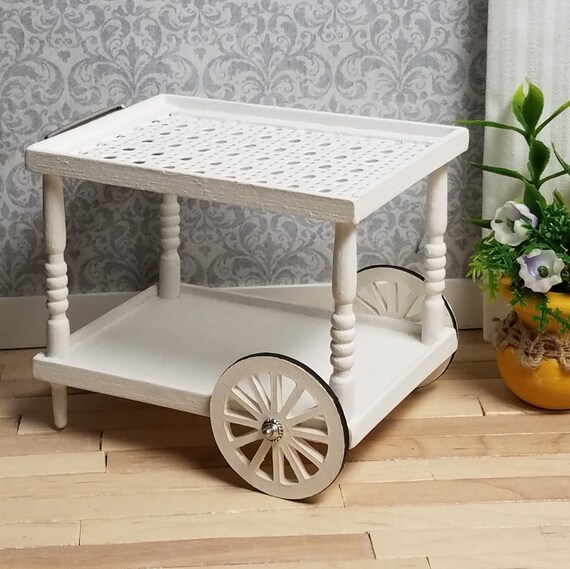 Miniature Tea Cart Antique Tea Cart Vintage Tea Cart Dollhouse Furniture White Tea Cart Kitchen Cart Room Box Diorama Dollhouse Miniature Tea Cart Antique Tea Cart Vintage Tea Cart Dollhouse Furniture White Tea Cart Kitchen Cart Room Box Diorama Dollhouse
