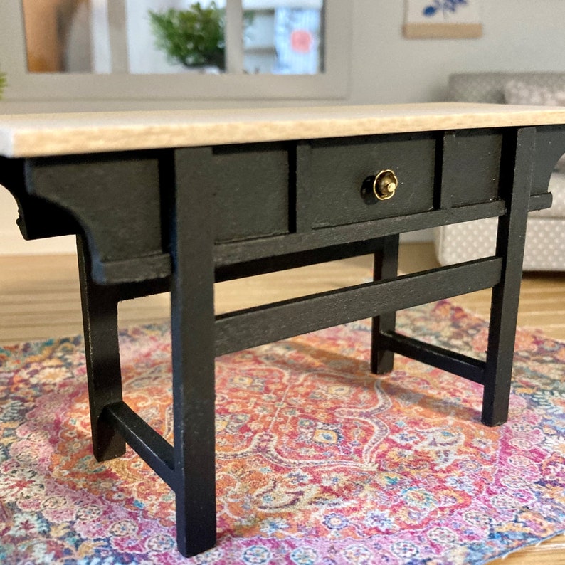 Dollhouse Console Table Miniature Console Table Black Etsy
