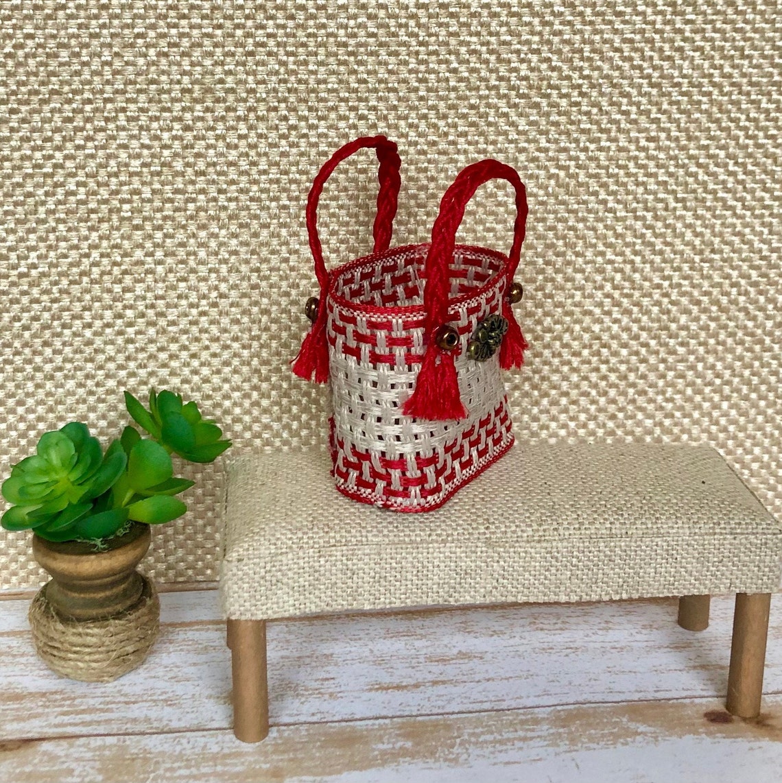 Dollhouse Beach Bag Miniature Tote Bag Shopping Bag Beach Etsy