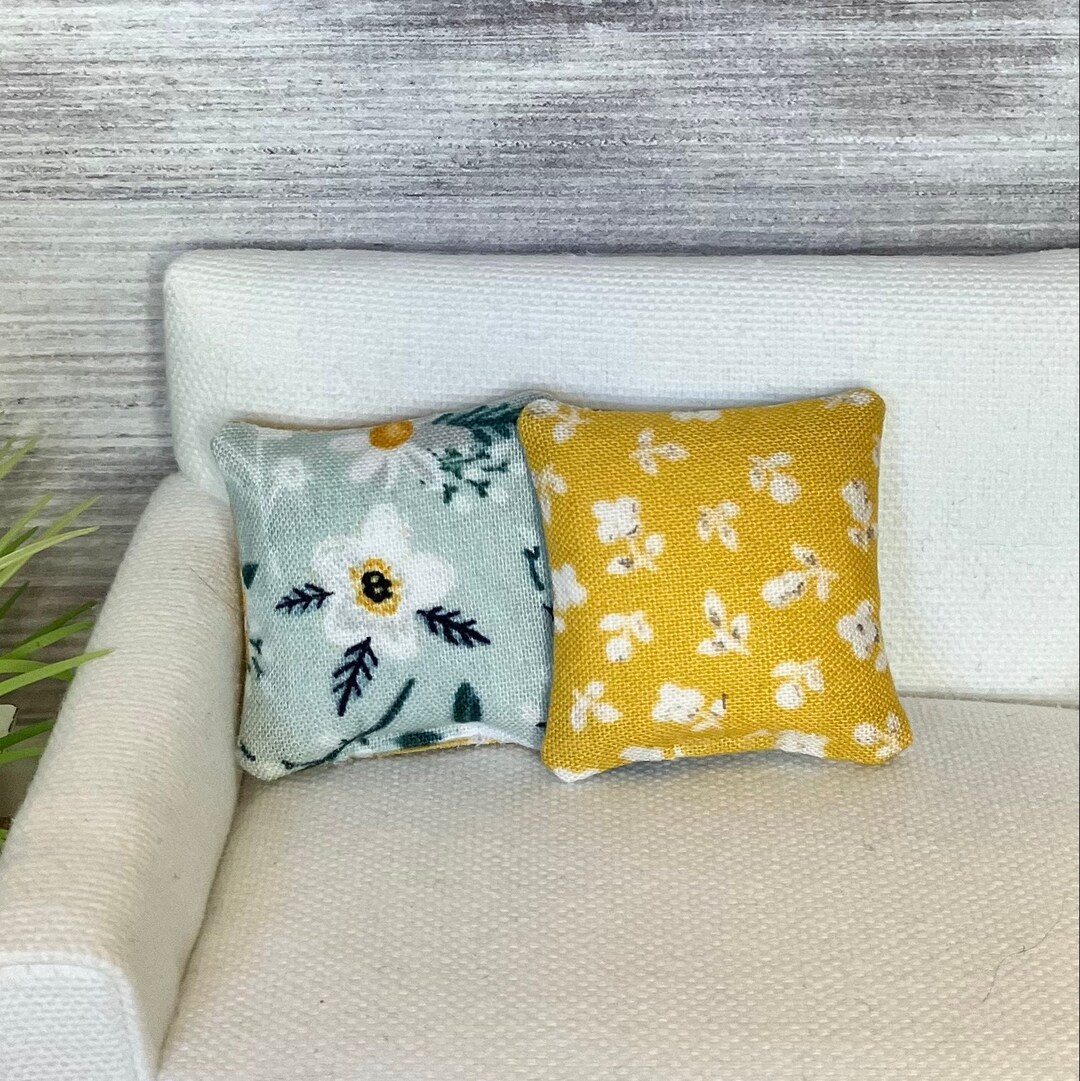 112 Scale Dollhouse Pillow Miniature Pillow Throw Pillow Etsy