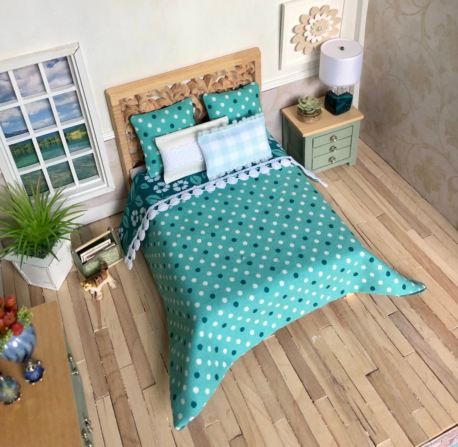 112 Scale Dollhouse Bedding Dollhouse Bedspread Bed N' Etsy