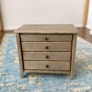 1:24 Scale Dollhouse Dresser, Half Scale Dresser, Dresser Drawer, Bureau, Chest of Drawers, Half Scale Furniture