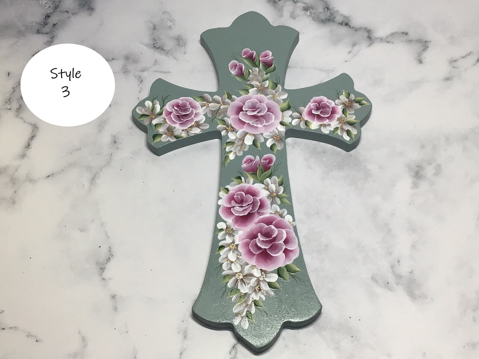 Painted Wooden Easter Cross Wall Decor or Door Hanger With Etsy