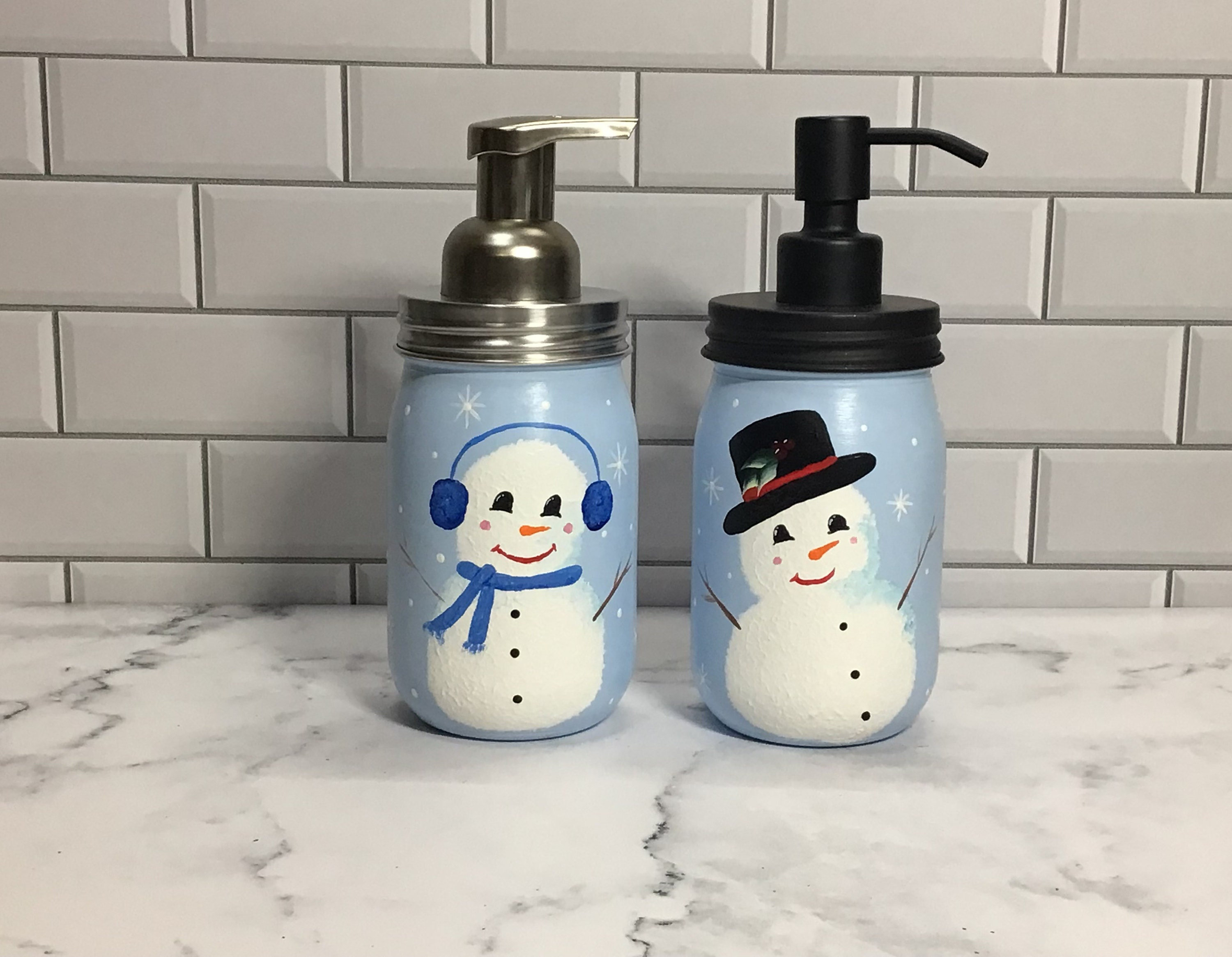 Snowman soap dispenser online