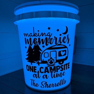 Making Memories Camper Vinyl Decal | Camping Light Bucket Decal | RV decal | Rpod decal | Camper Door Decal | Personalized Gift