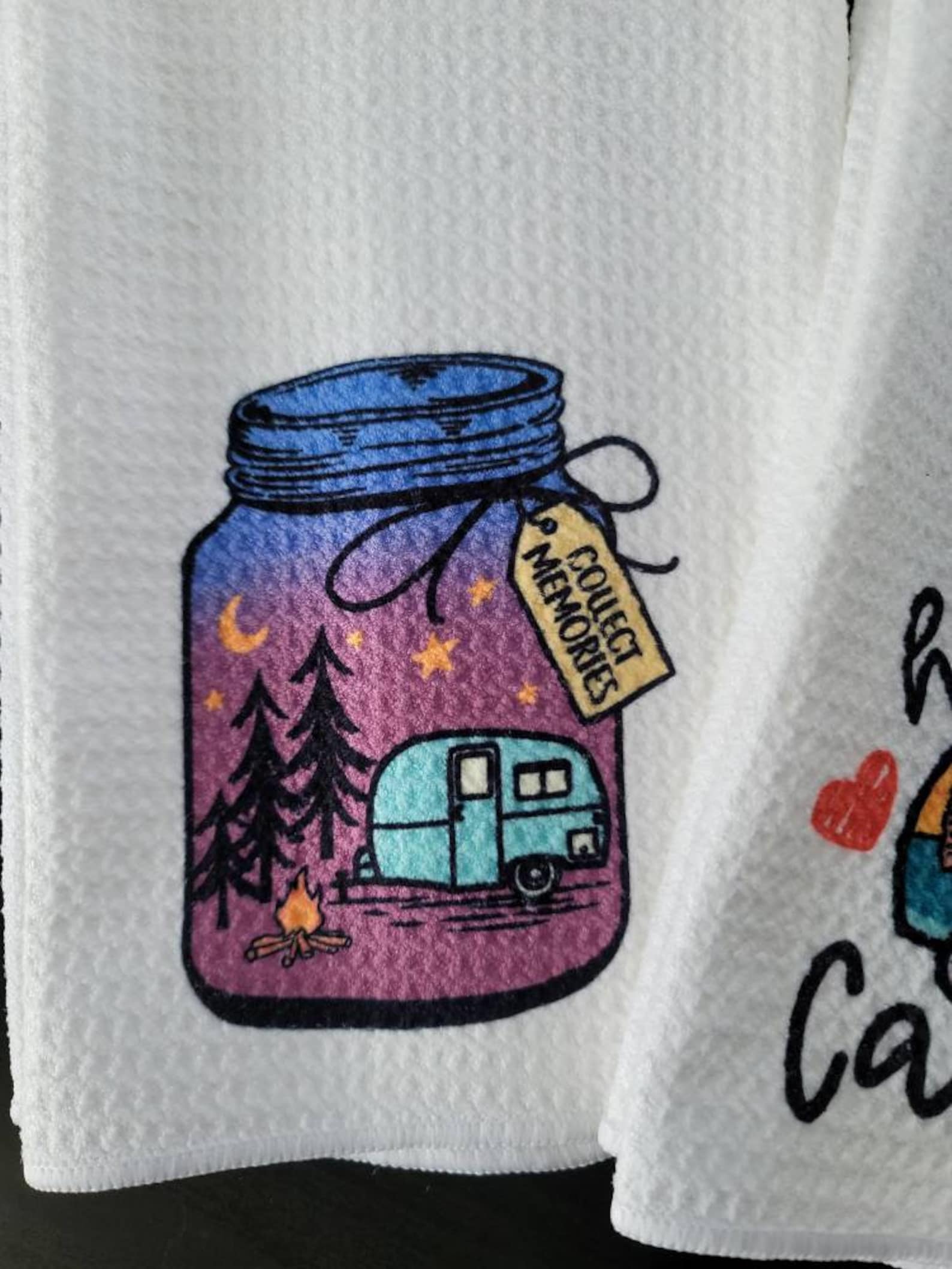 Camping Waffle Weave Towel Kitchen Towel Camping Towel Etsy