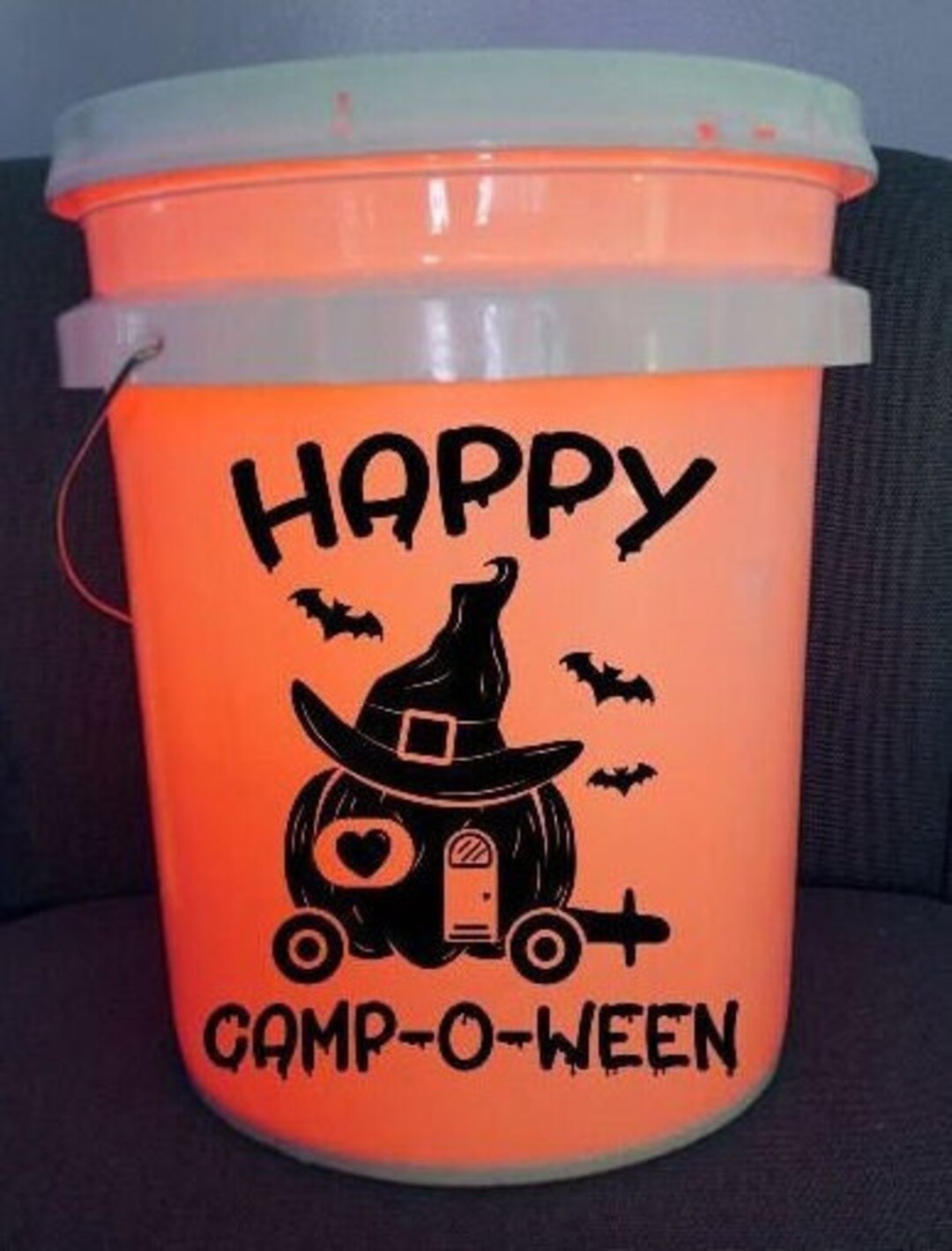 Halloween Camping Bucket Vinyl Decal Haunted Camper Decal Etsy