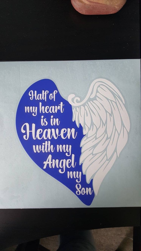 Half Of My Heart Is In Heaven Angel Name Here Shirt - Daisy Tshirt