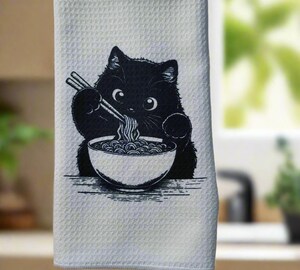 Torchon En Lin 'Cats Arrived' Par Ulster Weavers - 48 X 74 Cm - Lavable En Machine - Déco Cuisine Mignonne Avec Chats
