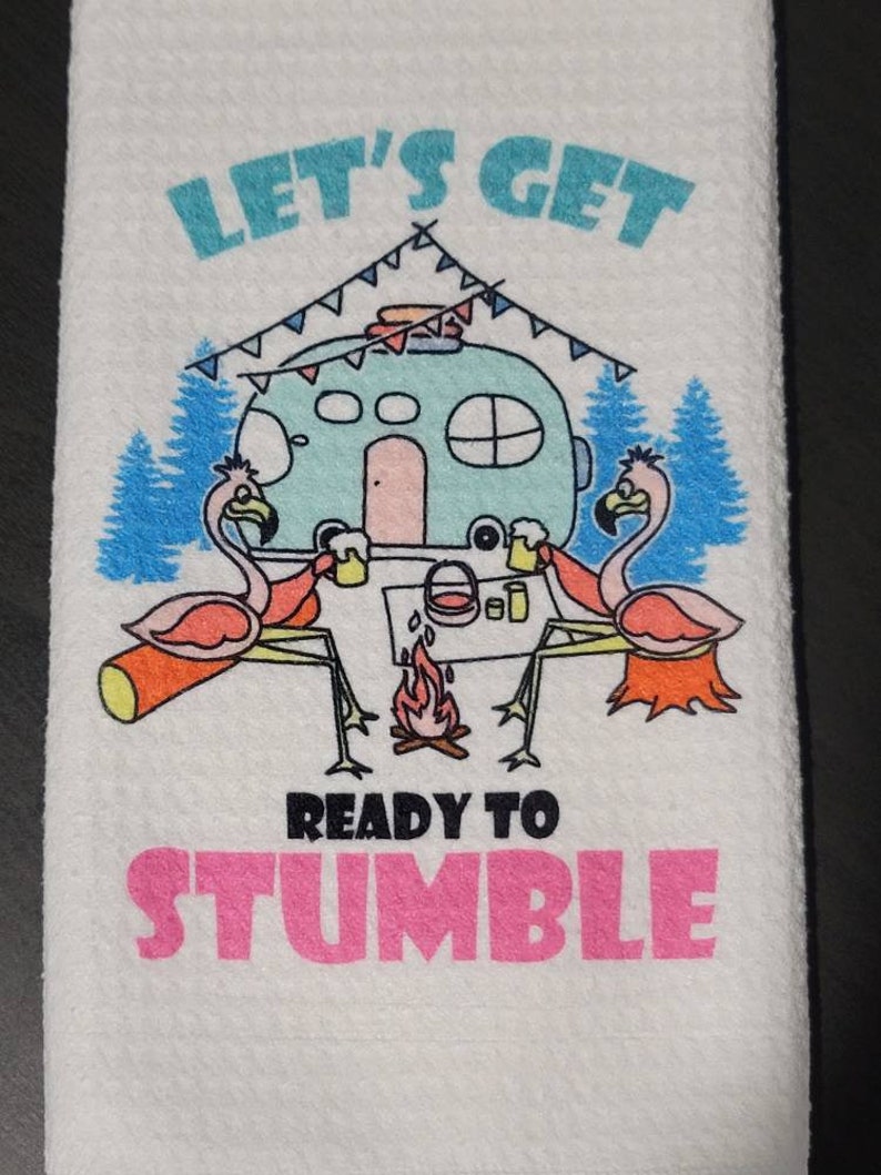 Camping Waffle Weave Towel Kitchen Towel Camping Towel Etsy