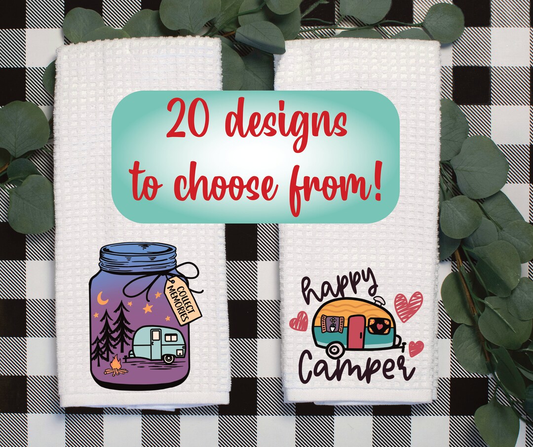 Camping Waffle Weave Towel Kitchen Towel Camping Towel Camper Decor RV