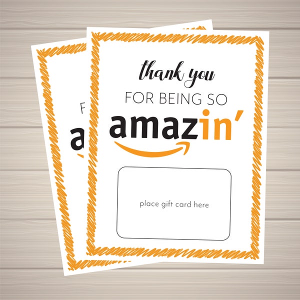 Employee / Teacher / Staff / Anyone Amazon GiftCard Appreciation Holder - Thank you for being so Amazin' - PDF