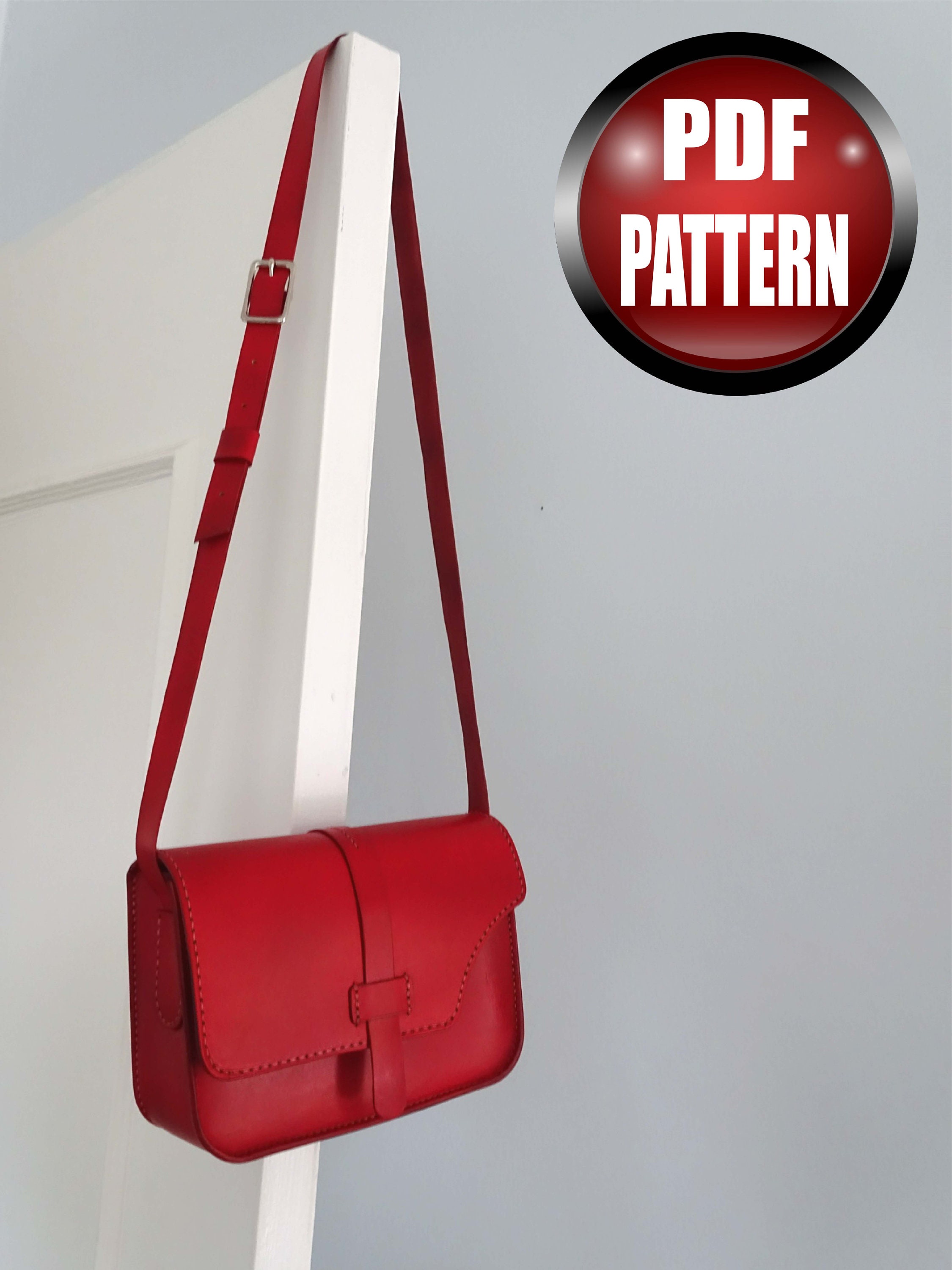 Leather Handbag PDF Pattern | PDF Pattern | Pdf Download | Shoulder Bag ...