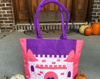 Princess Halloween Bag, Personalized Halloween Bag, Kid Halloween Bag, Large Candy Bag, Halloween Bucket, Halloween Candy Bag Character Tote