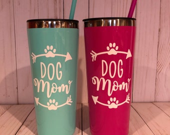 Dog Mom tumbler Aussie Gift for dog mom Lab Golden Husky etc 24 oz Tumbler Dog Mom Color Changing Tumbler cup Fur mama tumbler Pug