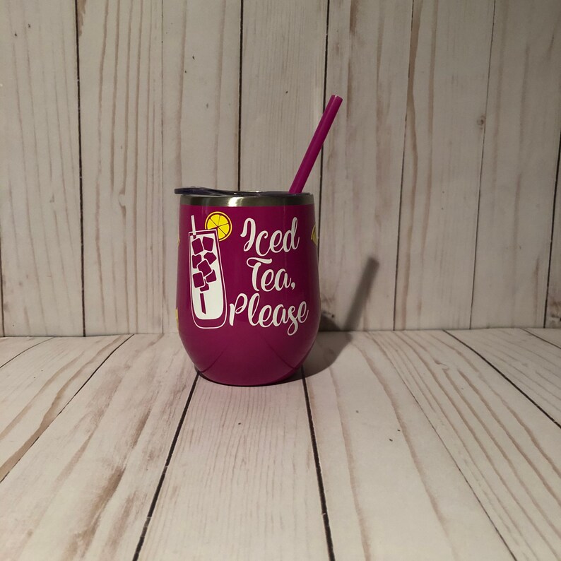 Iced Tea Glass Iced Tea Lover Gift for HER Gift for Tea Etsy