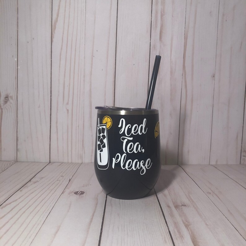 Iced Tea Glass Iced Tea Lover Gift for HER Gift for Tea Etsy