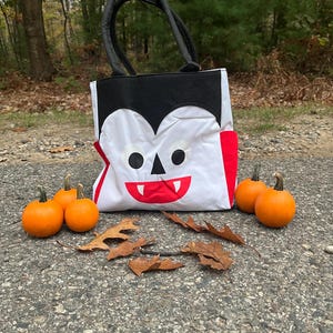 Trick or Treat Bag, Personalized Halloween Bag, Kids Halloween Bag, Large Candy Bag, Halloween Bucket, Halloween Candy Bag Character Tote image 11