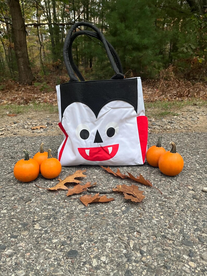 Trick or Treat Bag, Personalized Halloween Bag, Kids Halloween Bag, Large Candy Bag, Halloween Bucket, Halloween Candy Bag Character Tote image 11