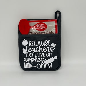 Teacher Gift Potholder, Oven Mitt Teacher Gift, Teacher Appreciation, Teacher Gift Personalized, End of School Gift, Back to School Gift