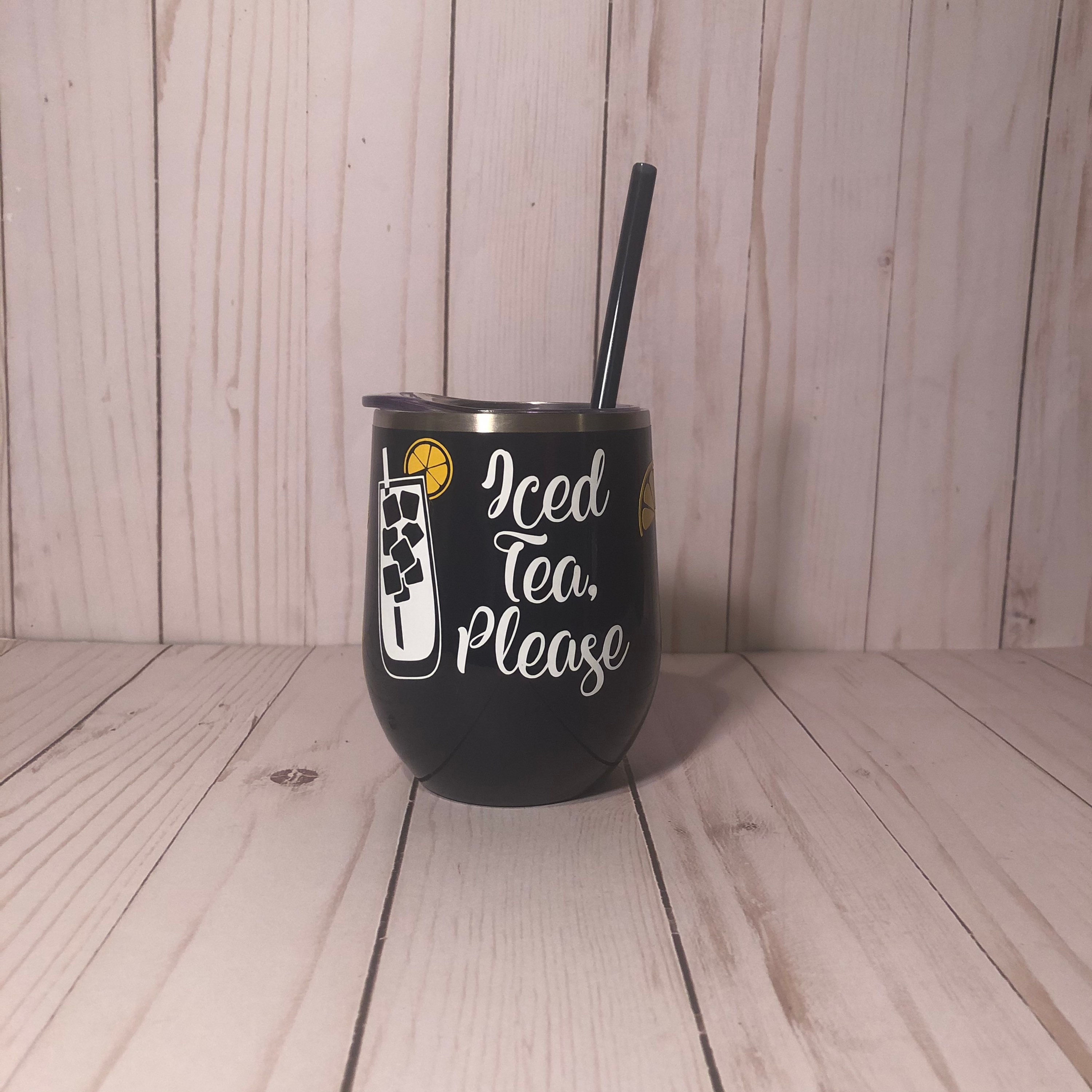 Iced Tea Glass Iced Tea Lover Gift for HER Gift for Tea Etsy UK