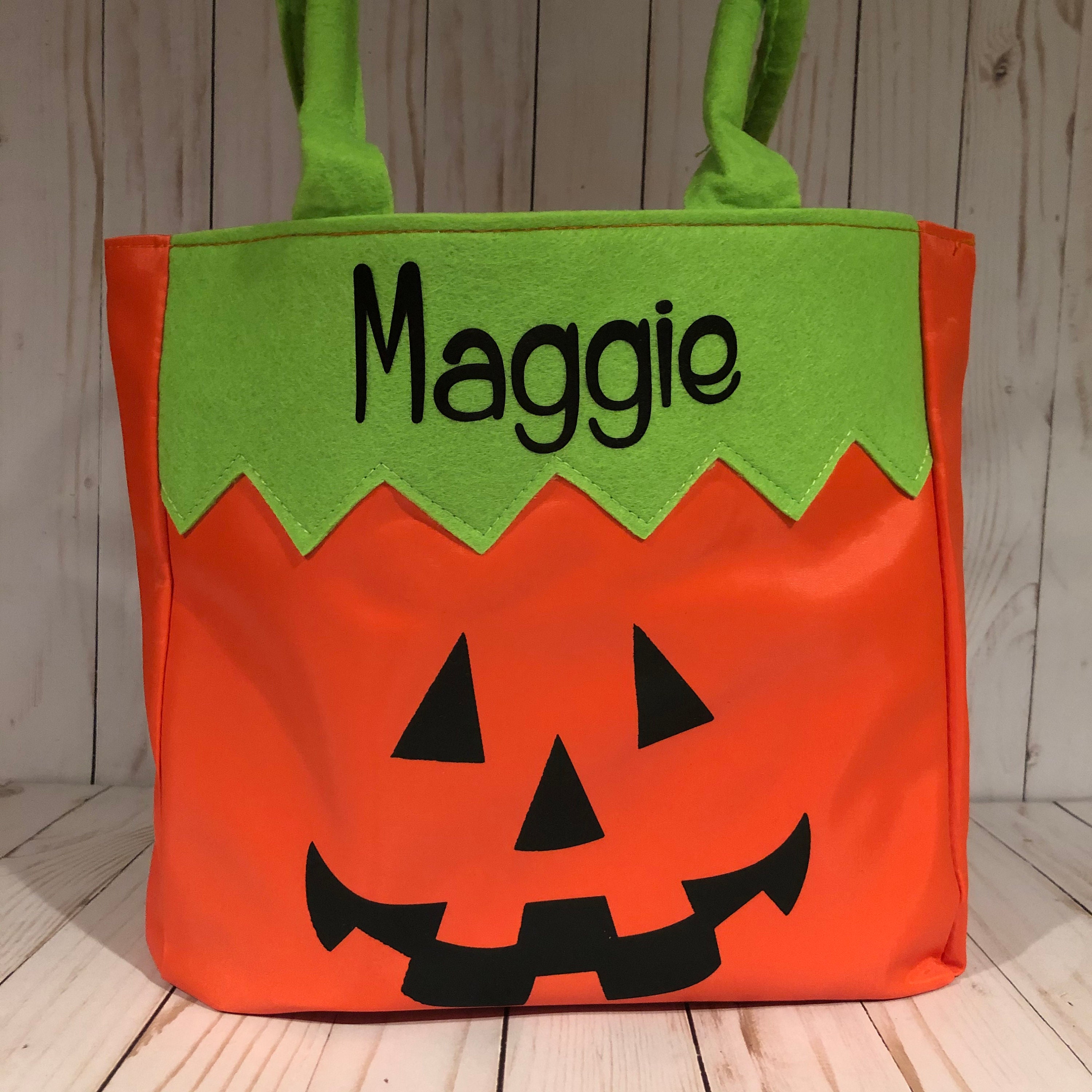 Trick or Treat Bag Personalized Halloween Bag Kids Halloween | Etsy