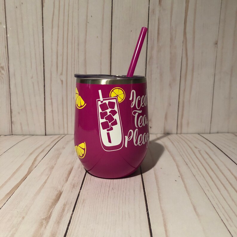 Iced Tea Glass Iced Tea Lover Gift for HER Gift for Tea Etsy