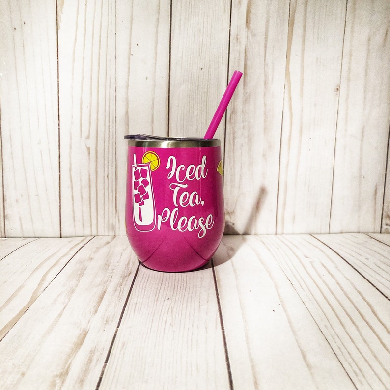 Iced Tea Glass Iced Tea Lover Gift for HER Gift for Tea Etsy