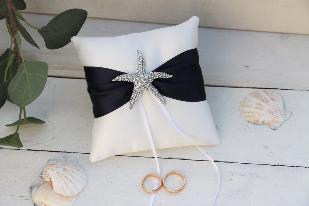 Elegant Ring Pillow for Beach Theme Wedding Beach Ring Bearer Etsy