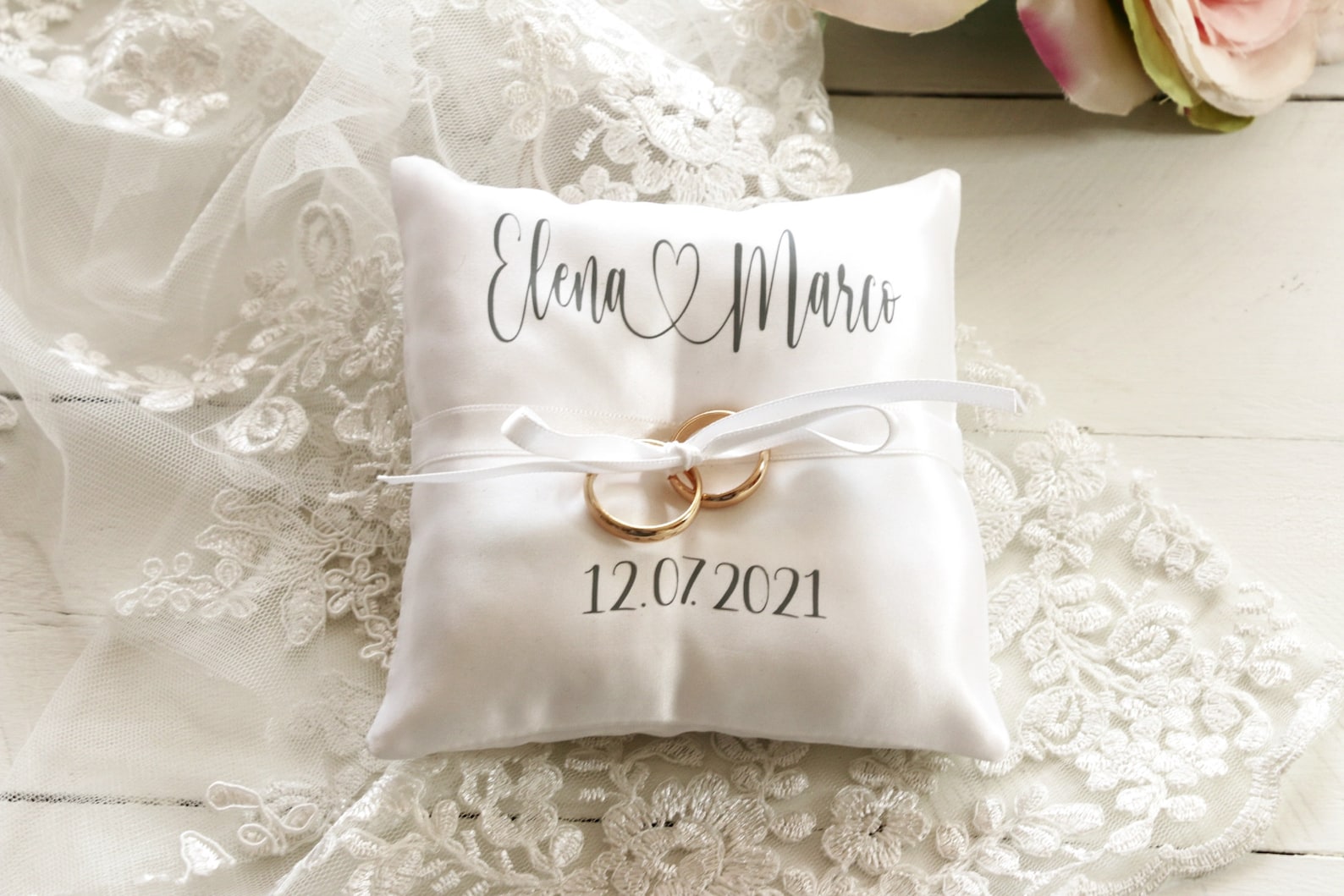 Personalized Ring Bearer Pillow Wedding Ring Pillow With - Etsy