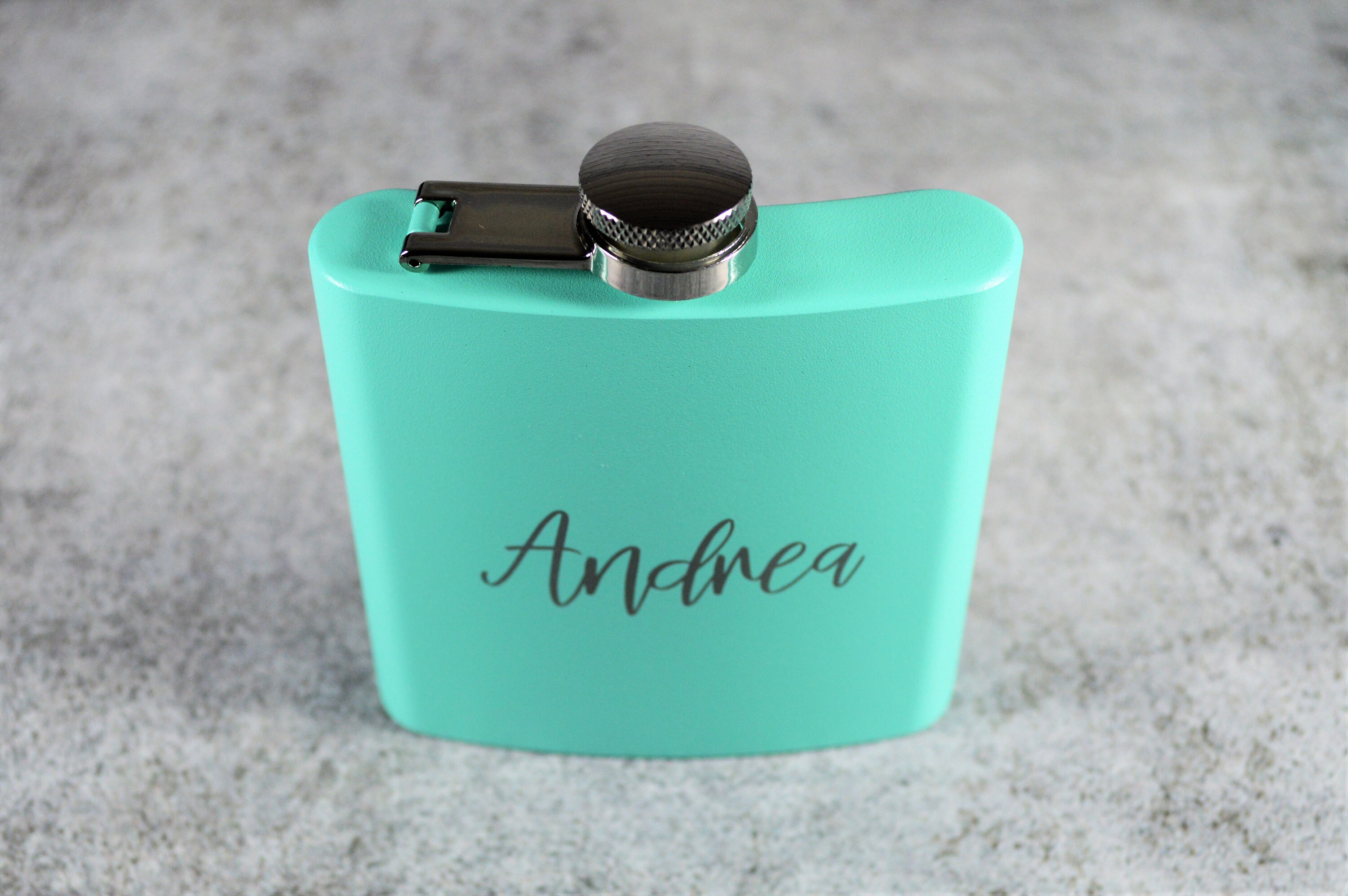 Personalized Turquoise Flask Custom Flask Personalized Etsy