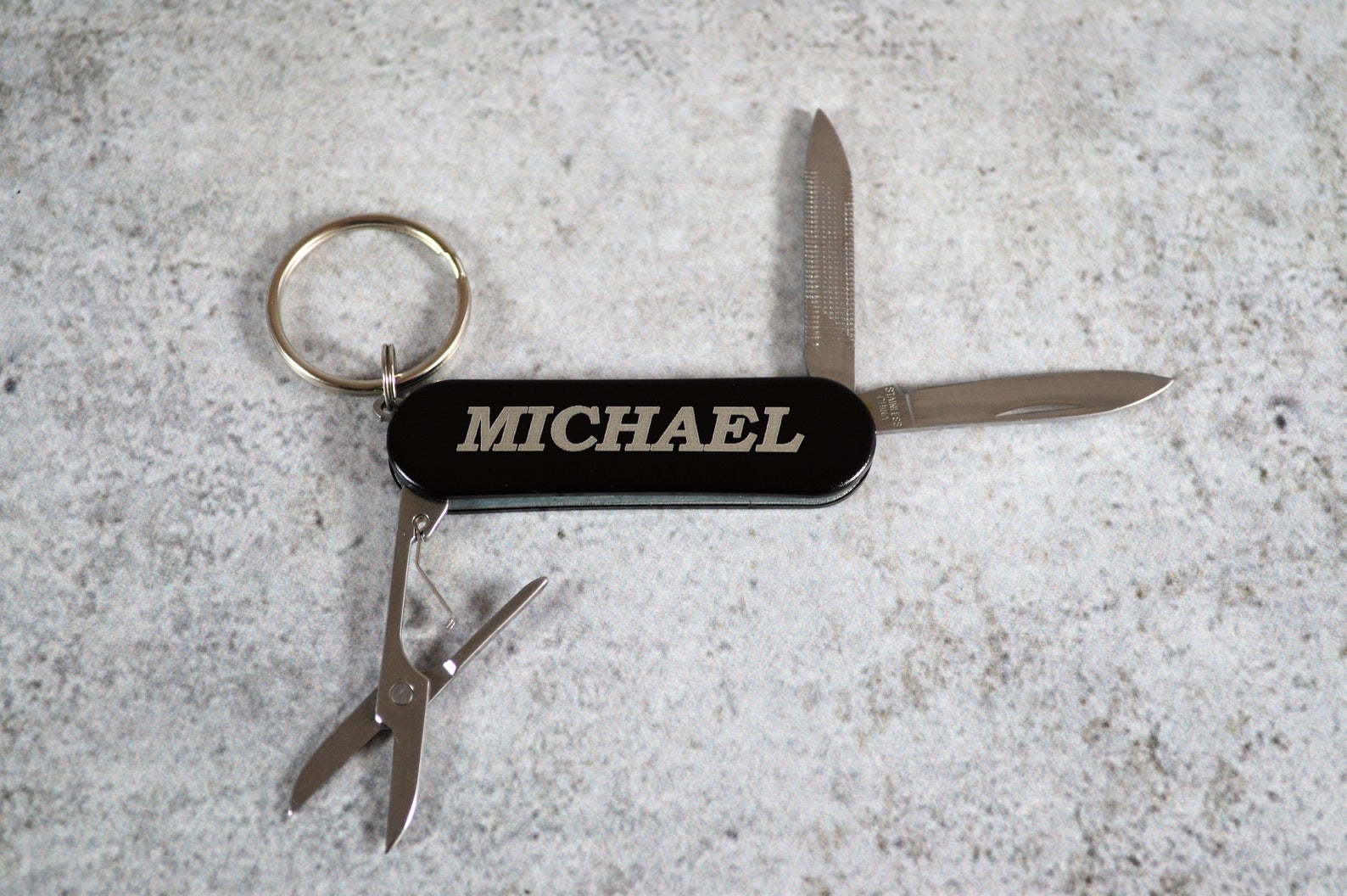 Personalized Pocket Knife Keychain Custom Pocket Knife Etsy