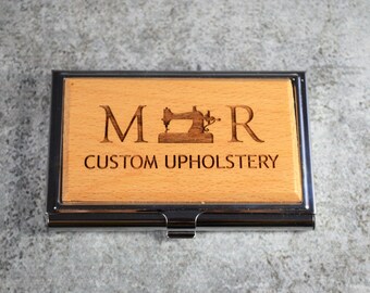 Custom Engraved Business Card Holder - New Business Owner - Personalized Business Card Case - Wood Business Card Holder - Wood Card Case